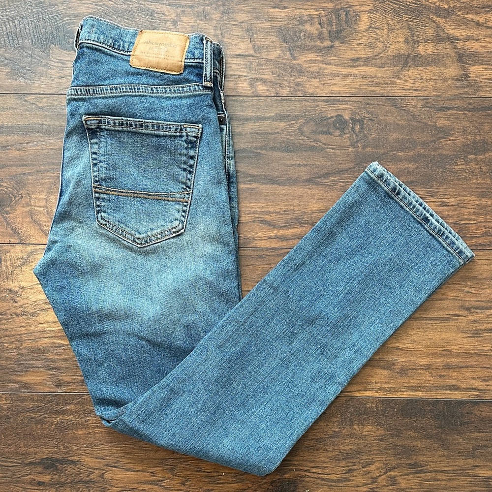 Abercrombie & Fitch Light Blue Slim Straight Jeans